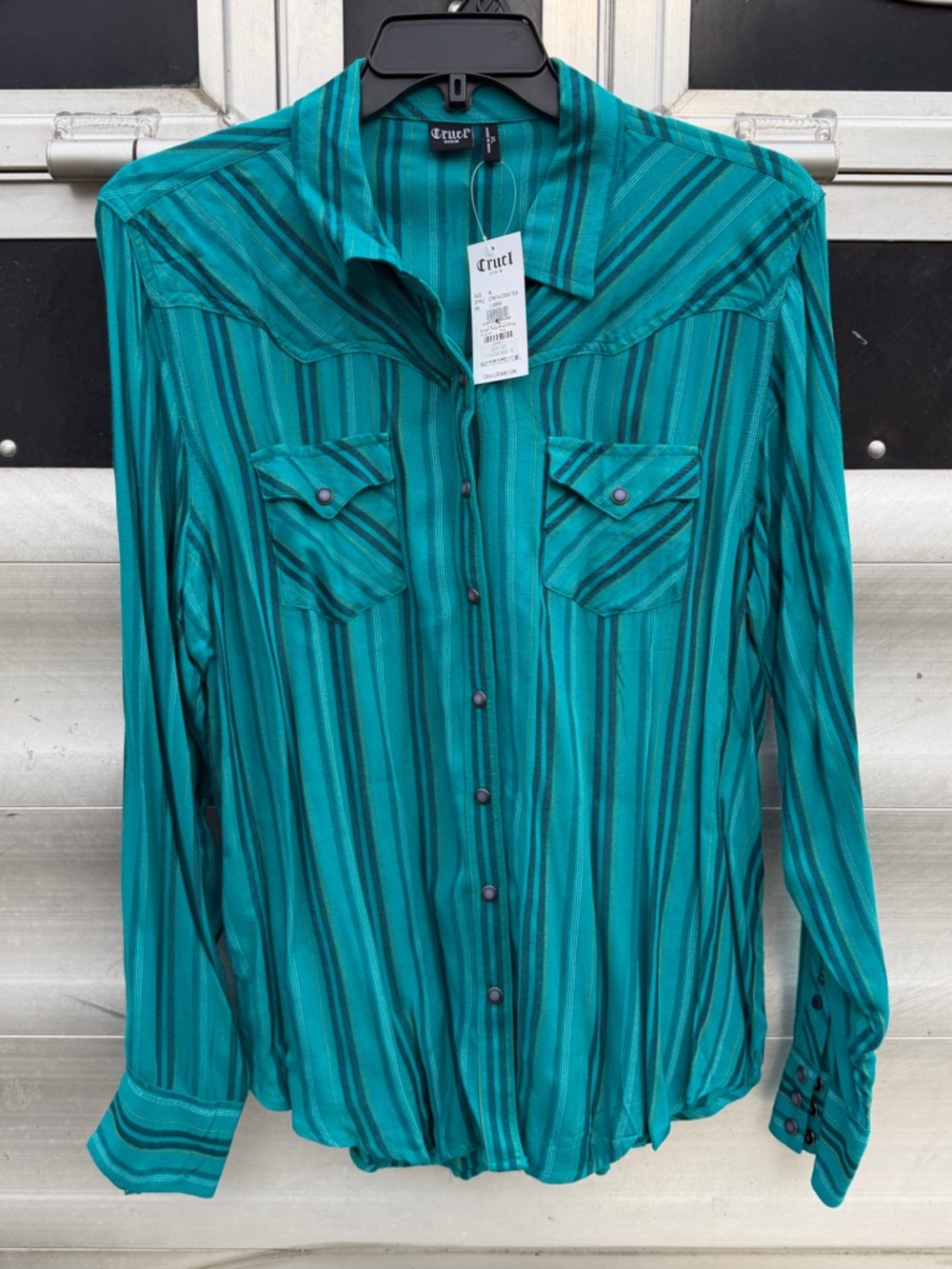 Cruel Girl Pearl snap shirt